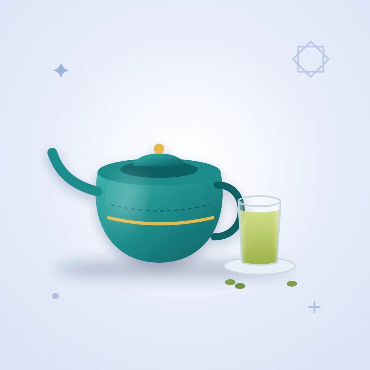 چاینک چای سبز با هیل